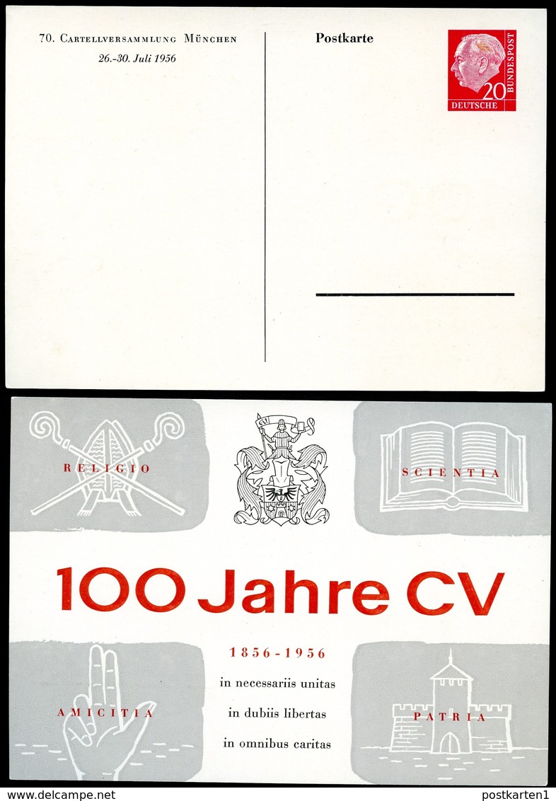 Bund PP10 D2/001-2  CARTELLVERSAMMLUNG MÜNCHEN 1956  NGK 12,00 - Privatpostkarten - Ungebraucht