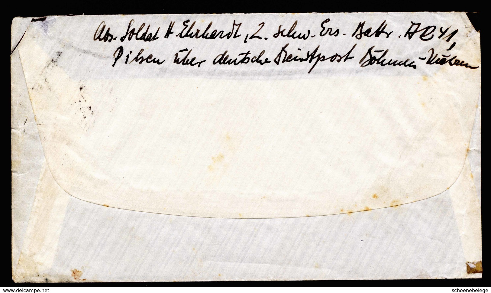 A5660) Böhmen & Mähren Feldpostbrief Pilsen 27.1.40 - Covers & Documents