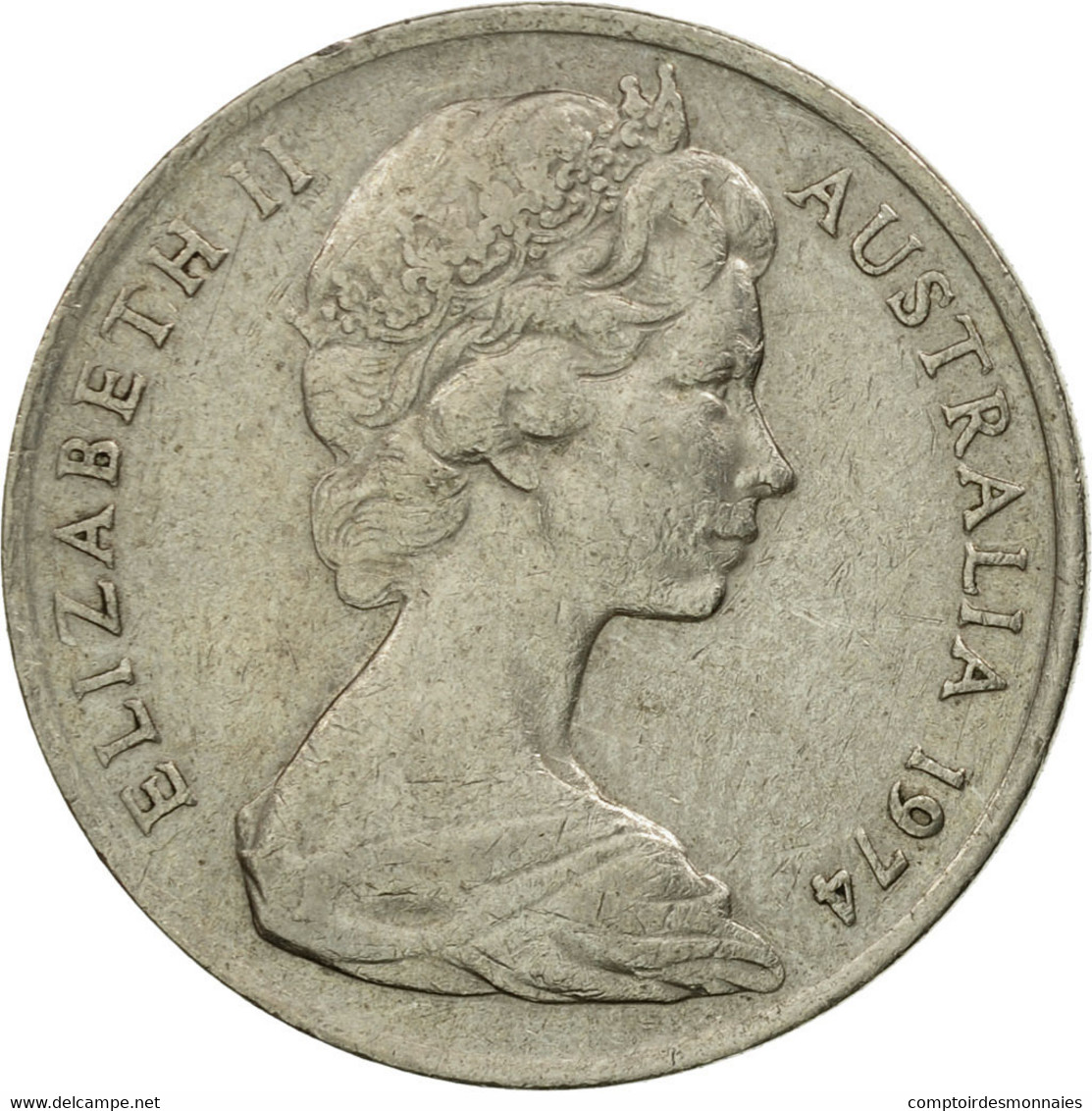 Monnaie, Australie, Elizabeth II, 10 Cents, 1974, TTB, Copper-nickel, KM:65 - 10 Cents