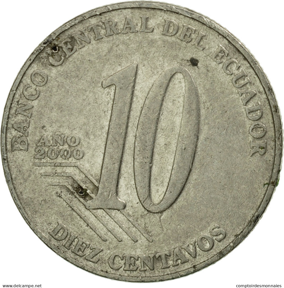 Monnaie, Équateur, 10 Centavos, Diez, 2000, TB, Steel, KM:106 - Ecuador