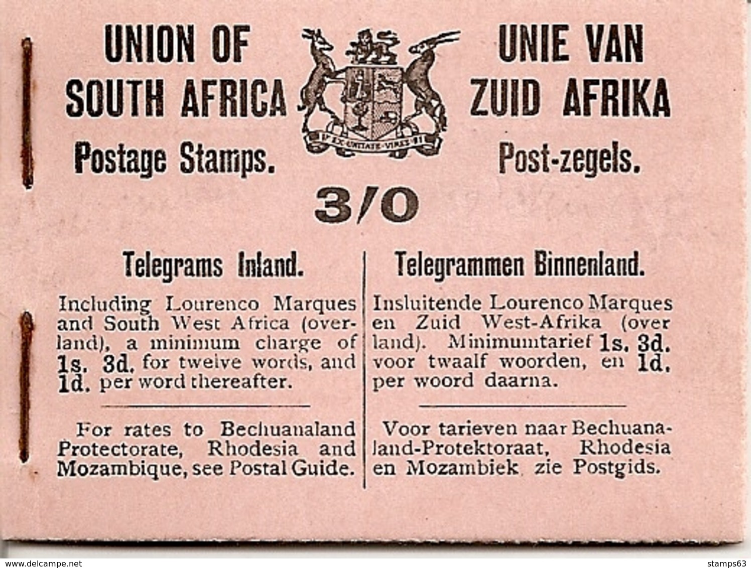 SOUTH AFRICA, 1921, Booklet 3, Georg V (12x ½d, 1d, 1½d In Blocks Of Six - Markenheftchen