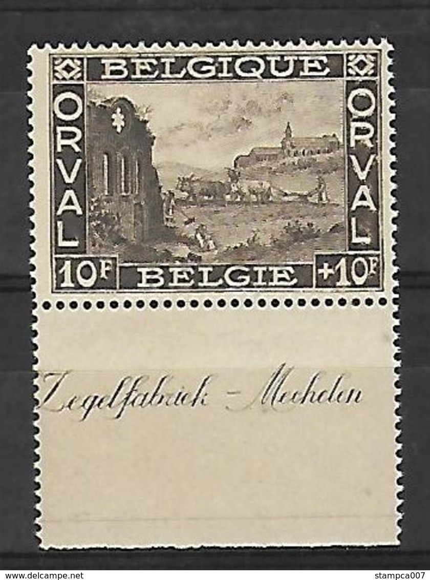 OCB Nr 266 Orval MNH !!! Bladboord - Bord De Feuille  " Zegelfabriek - Mechelen " - 1918 Croce Rossa