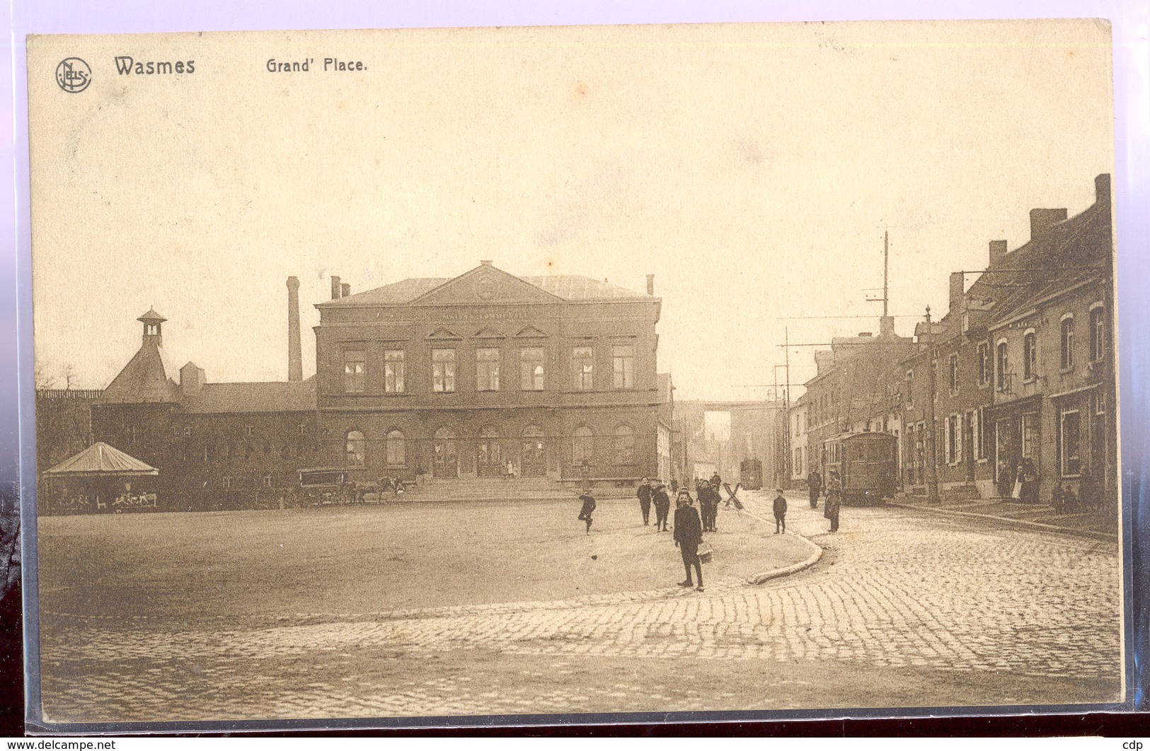 Cpa Wasmes  1919   Tram - Colfontaine