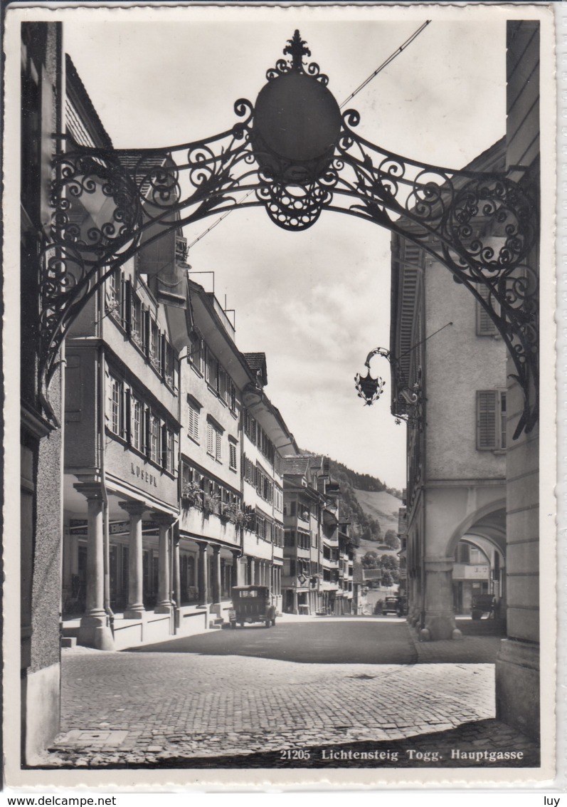 LICHTENSTEI TOGG, Hauptgasse  Gelaufen 1952 Von BÜTSCHWIL - Bütschwil-Ganterschwil