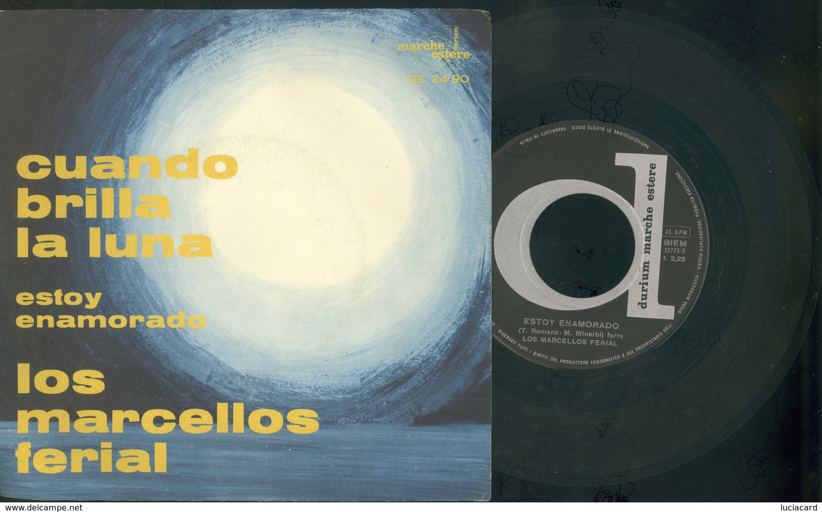 LOS MARCELLOS FERIAL -CUANDO BRILLA LA LUNA -ESTOY ENAMORADO- DISCO VINILE - Other - Spanish Music