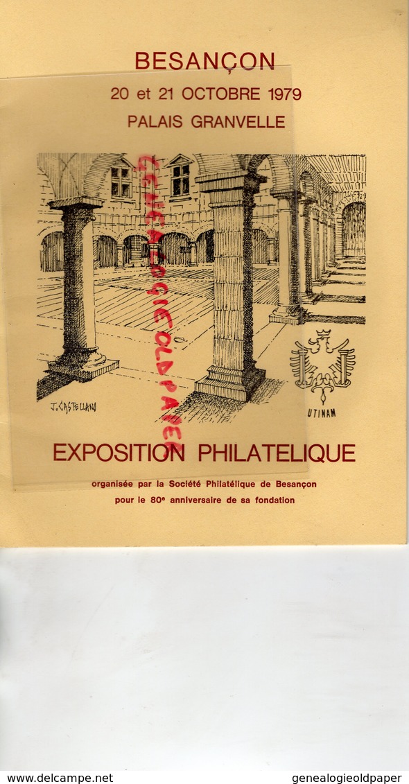 25- BESANCON- RARE PROGRAMME PALAIS GRANVELLE EXPOSITION PHILAELIQUE 1979-HUDDERSFIELD-FRIBOURG NEUCHATEL-SCHWINT-RAUCH- - Programas