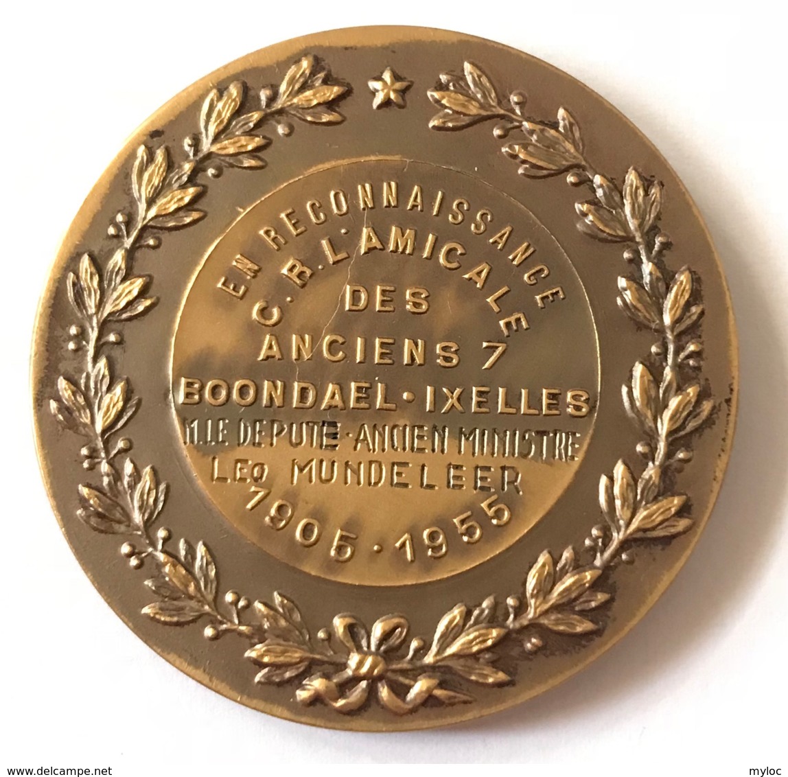 Médaille. En Reconnaissance Des 7 Anciens. C.R. L'Amicale Boondael - Ixelles. 1905 - 1955 - Professionnels / De Société