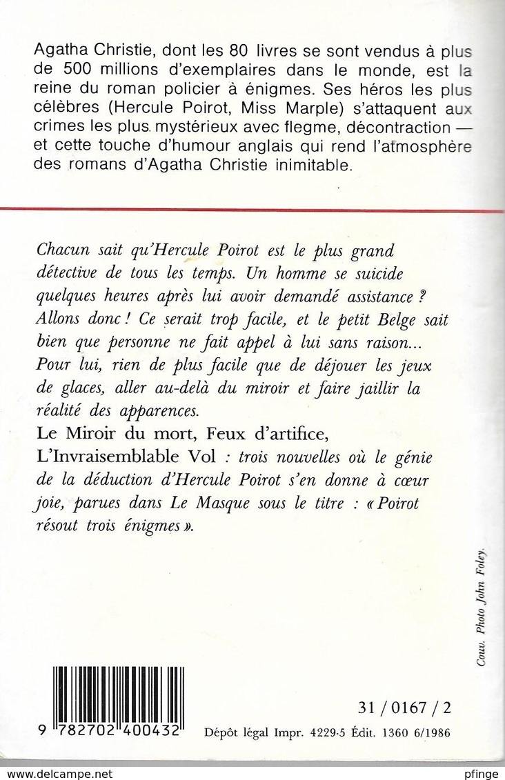 Le Miroir Du Mort Par Agatha Christie- Club Des Masques N°94 - Club Des Masques