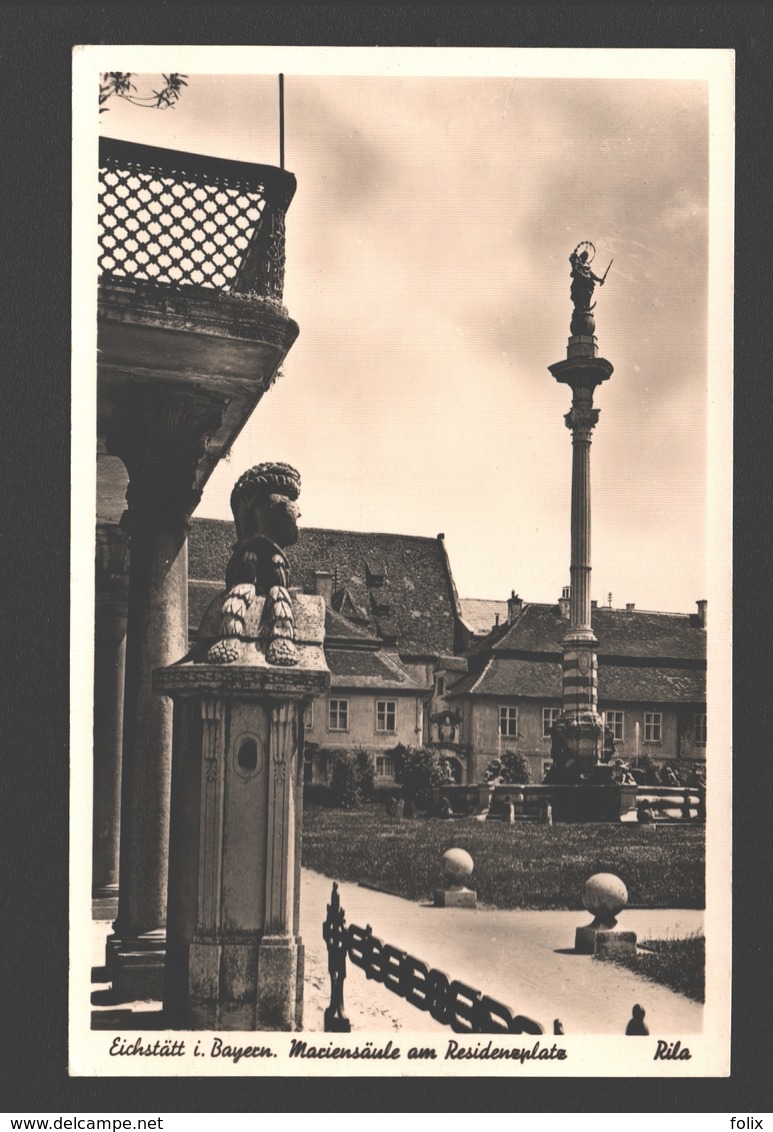 Eichstätt I. Bayern - Mariensäule Am Residenzplatz - Fotokarte - 1941 - Eichstaett