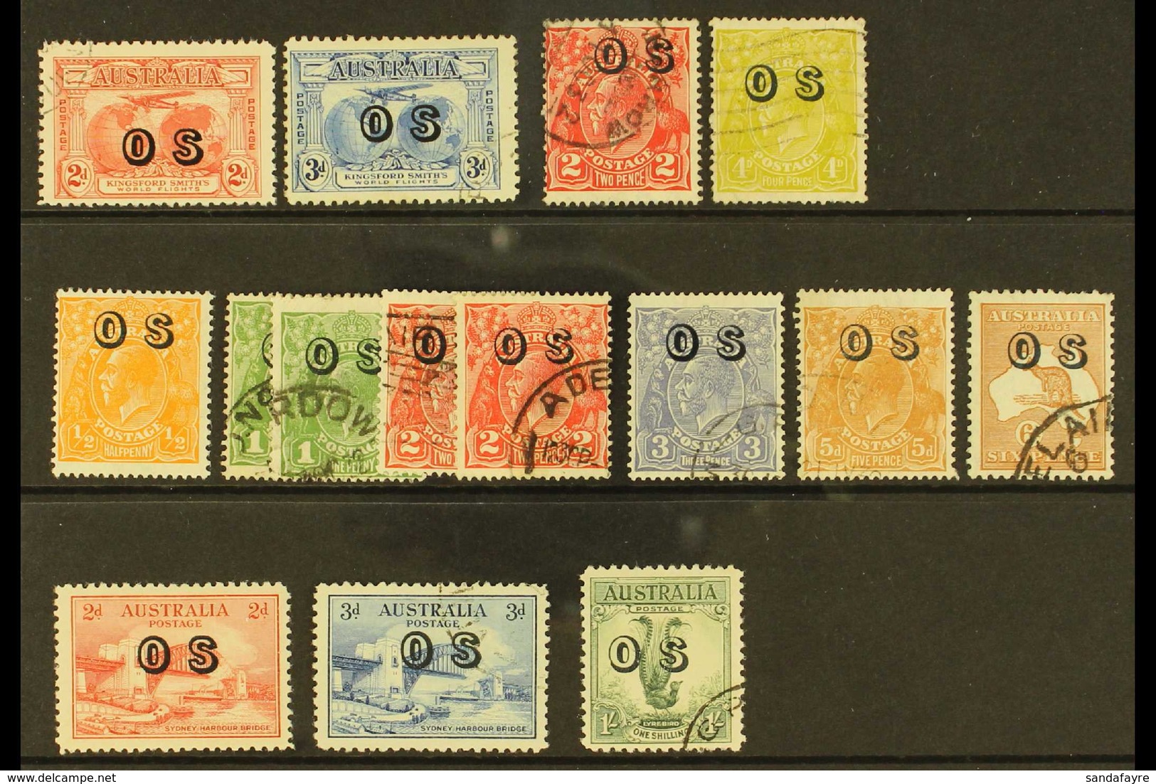 OFFICIALS Mint And Used Selection Of Printed "OS" Overprints Incl 1931 Airs, Wmk CofA Set To 6d, 1s Green Etc. Cat £166  - Sonstige & Ohne Zuordnung