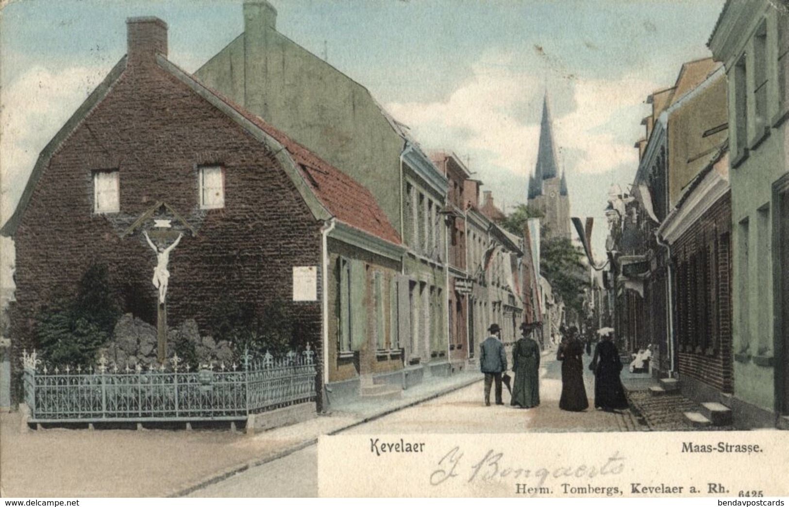 KEVELAER, Maas-Strasse Mit Leuten (1904) AK - Kevelaer