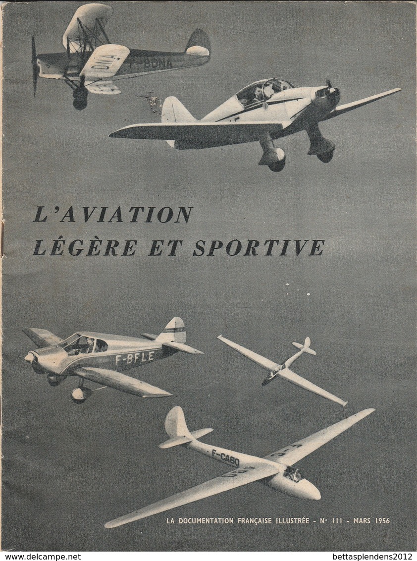 L'aviation Légère Et Sportive - Doc. Francaise Illustrée N°111 Mars 1956 - 31 Pages Bon état - Luftfahrt & Flugwesen