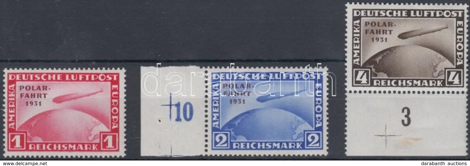 ** 1931 Zeppelin Polarfahrt Mi 456-458 (Mi EUR 4.000.-) Tanúsítvány A 2M és 4M értékekhez / Certificate For Mi 457 Oechs - Sonstige & Ohne Zuordnung