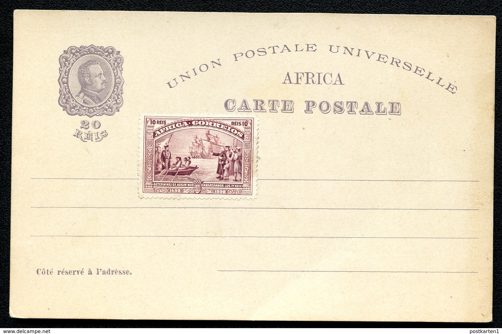 PORTUGUESE AFRICA Postal Card #2-02 TOWER STA.MARIA BELEM Mint 1898 - Portuguese Africa