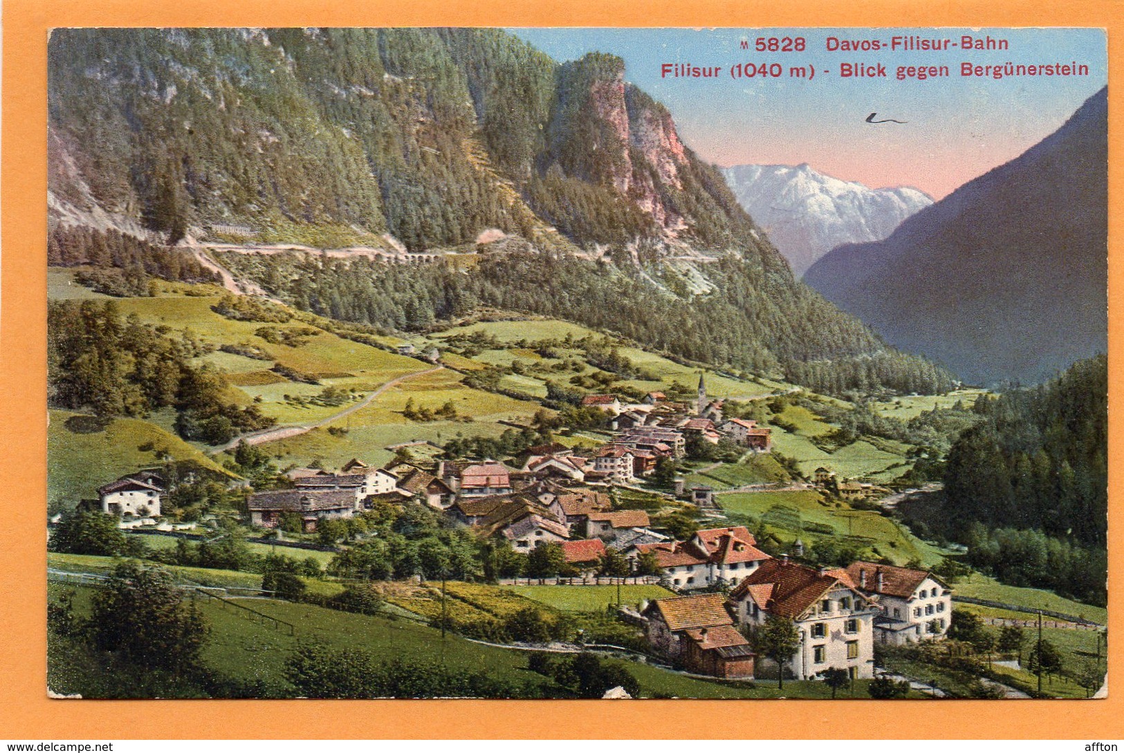 Filisur Switzerland 1912 Postcard - Filisur