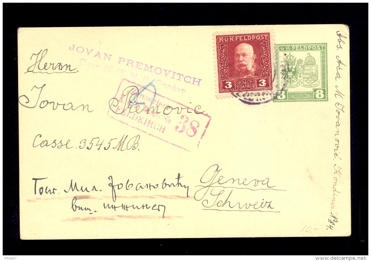 AUSTRIA - Military Postal Stationery Sent From Beograd (K.u.K.  ETAPPENPOSTAMT BELGRADE) / 2 Scans - Other & Unclassified