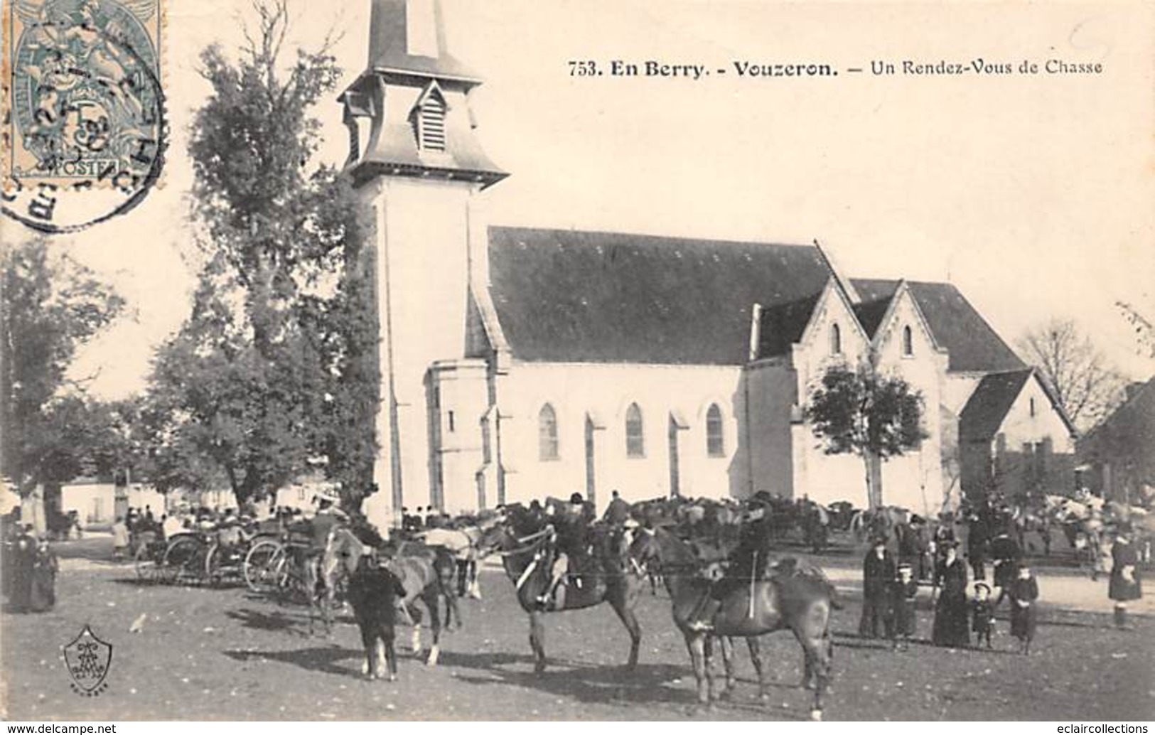 Vouzeron        18      Rendez-vous De Chasse A Courre Place De L'Eglise             (voir Scan) - Vouzeron