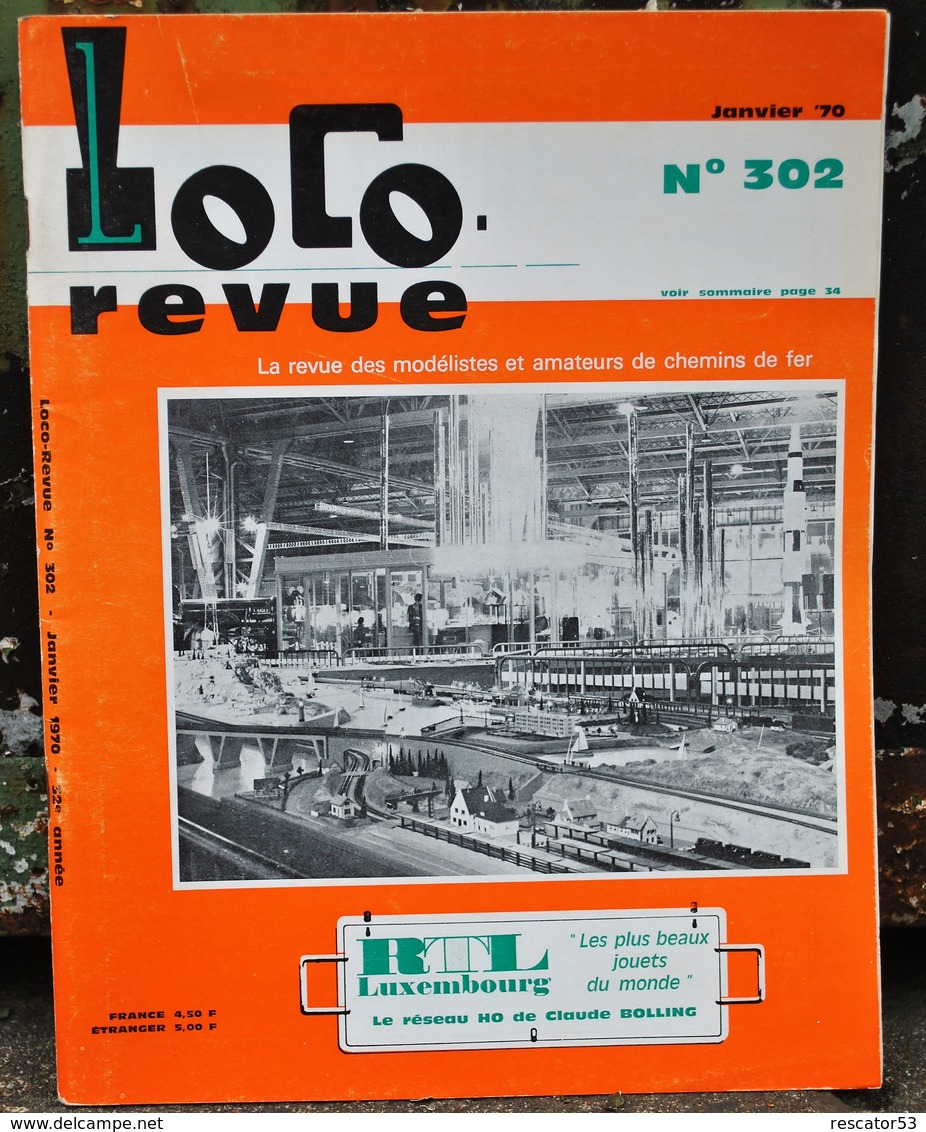 Rare Ancienne Revue Loco Revue N°302 De Janvier 1970 - French