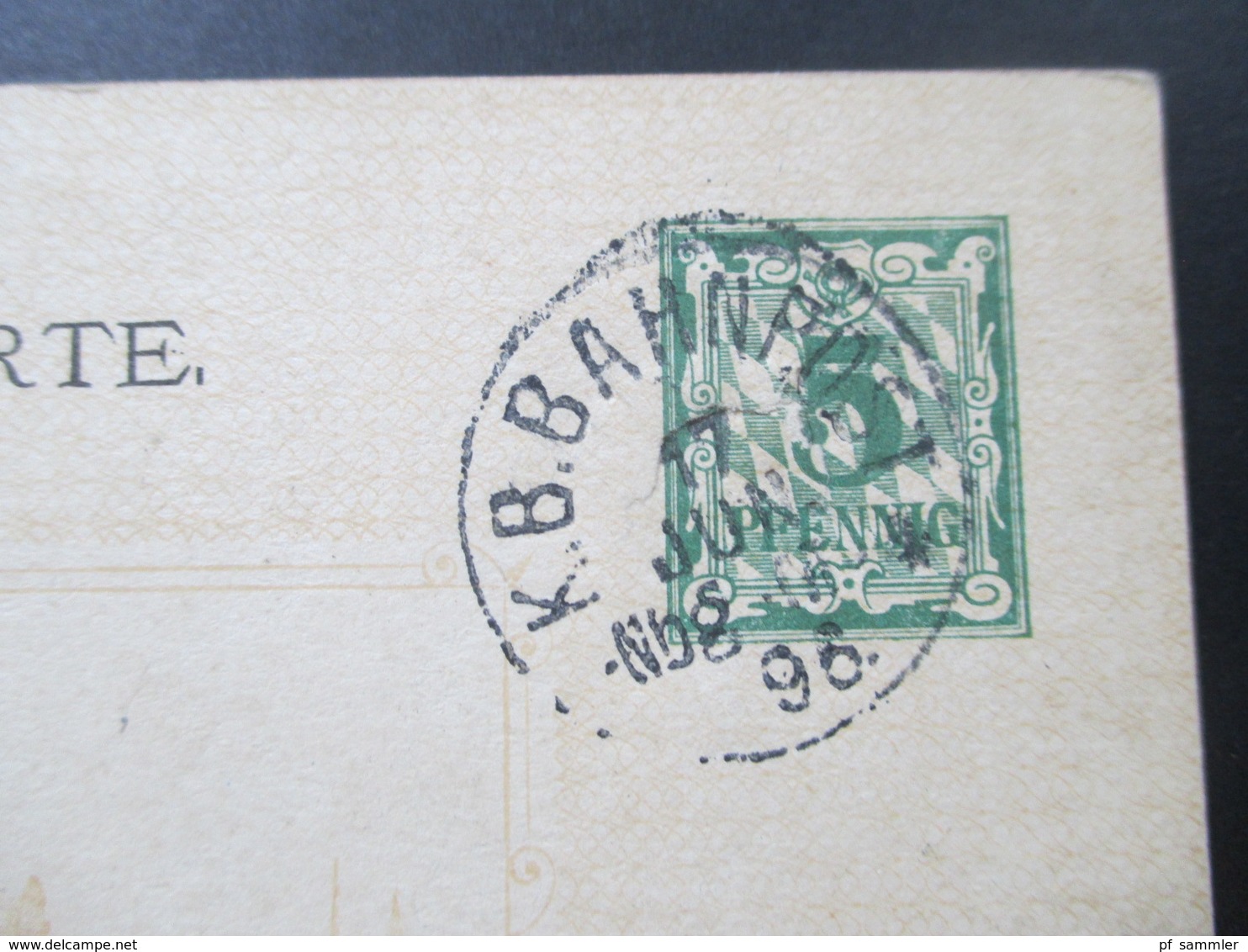 AD Bayern 1896 Sonderpostkarte P 47 Aus Dem Bedarf! Bahnpost Stempel K.B. Bahnpost Nach München - Ganzsachen