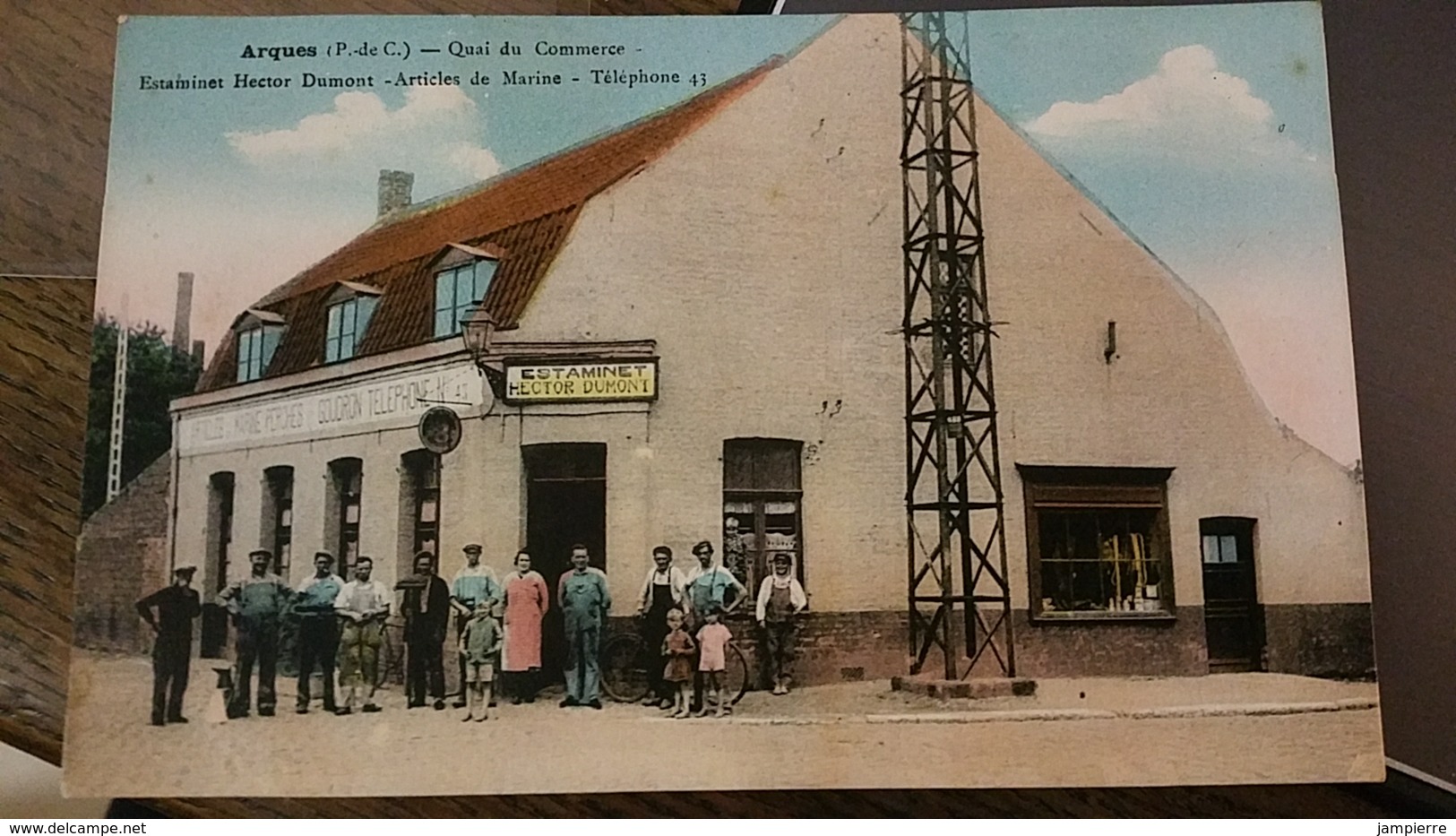 Arques (Pas-de-Calais) - Quai Du Commerce - Estaminet Hector Dumont - Articles De Marine - Téléphone 41 (couleurs) - Arques