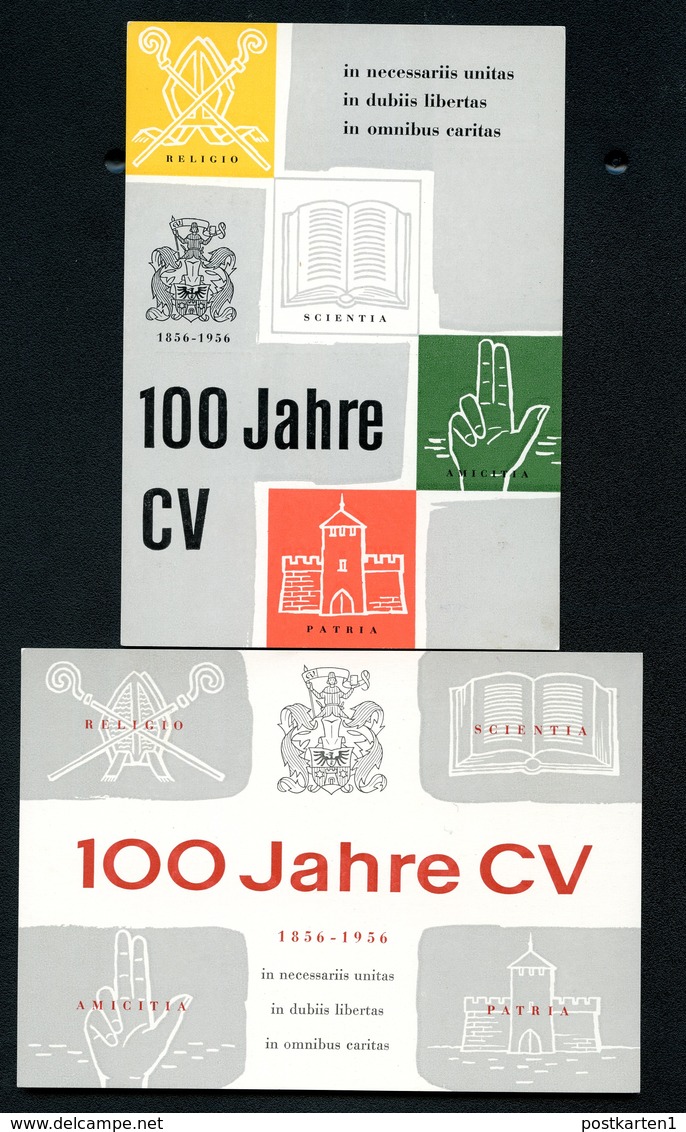 Bund PP8 D2/004-1+2  CARTELLVERSAMMLUNG MÜNCHEN 1956  NGK 20,00€ - Cartes Postales Privées - Neuves