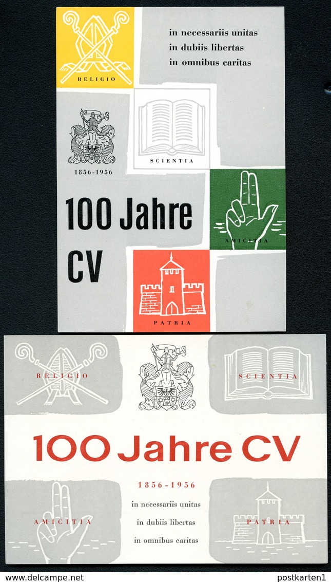 Bund PP9 D2/001-1+2  CARTELLVERSAMMLUNG MÜNCHEN 1956  NGK 27,00€ - Cartes Postales Privées - Oblitérées