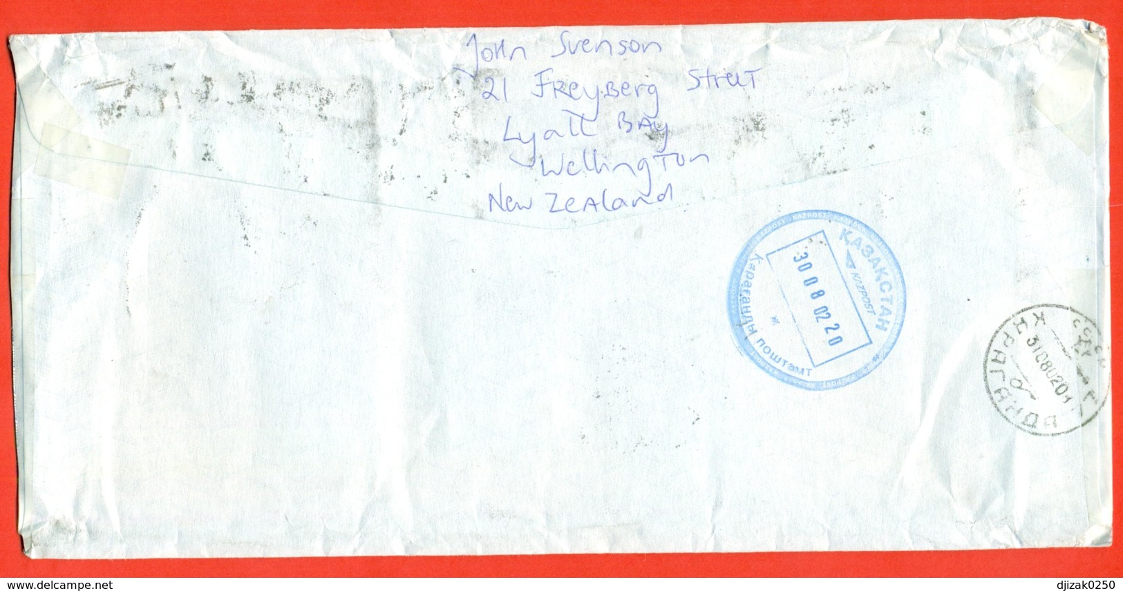 New Zealand 2002.Stamp On Stamp .The Envelope Passed Mail.Airmail. - Briefe U. Dokumente