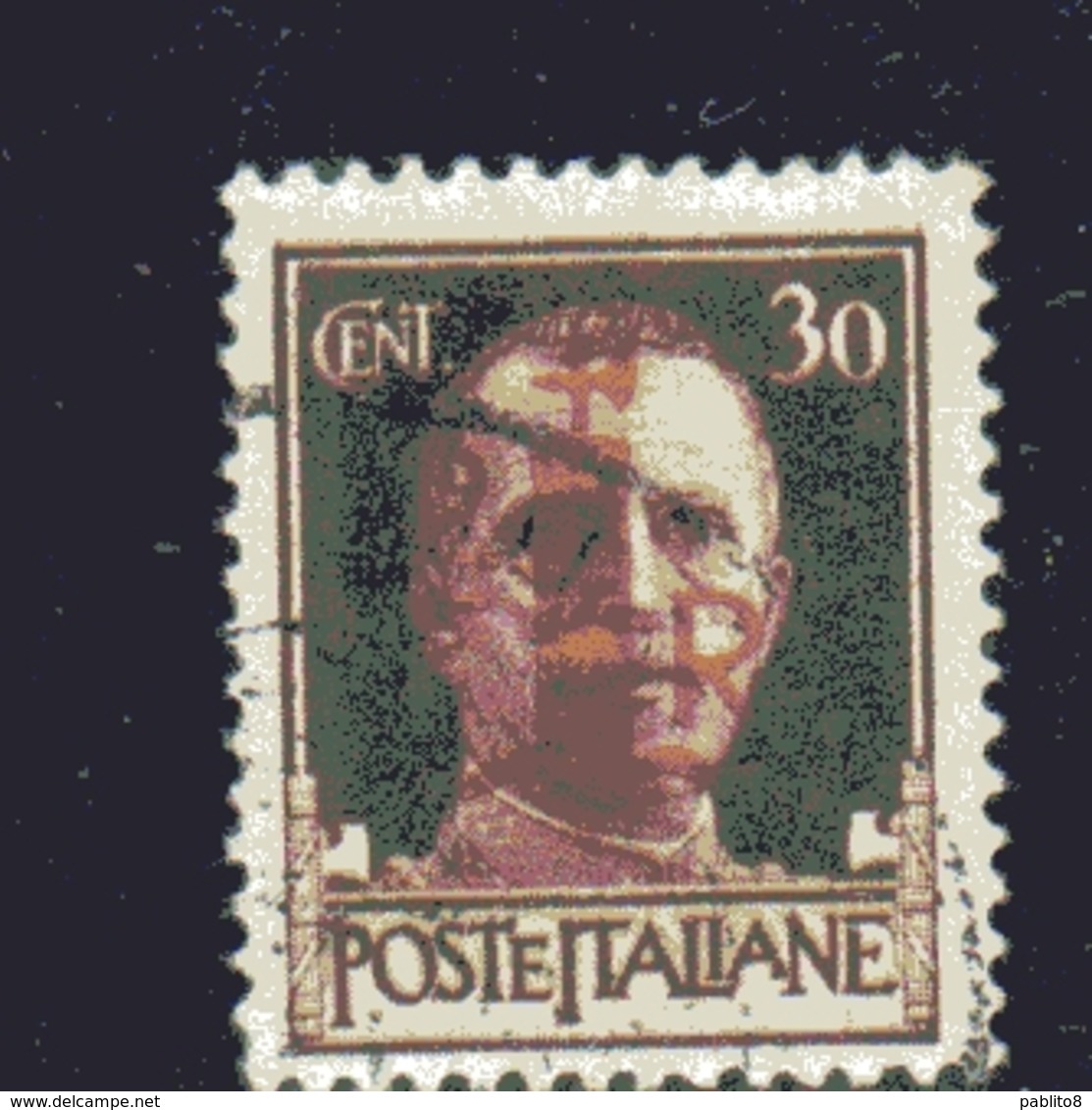 EMISSIONI LOCALI ALESSANDRIA 1944 SOPRASTAMPATO D'ITALIA ITALY OVERPRINTED CENT. 30 USATO USED OBLITERE' - Ortsausgaben/Autonome A.