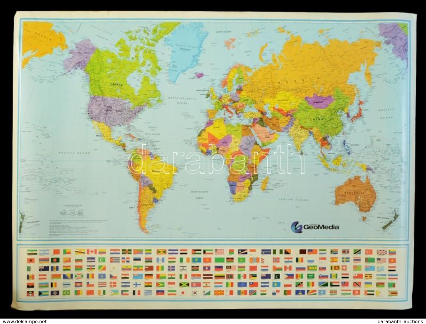 2000 Nagyméretű Világtérkép, 1:35000000, Geomedia, 120×86 Cm - Autres & Non Classés