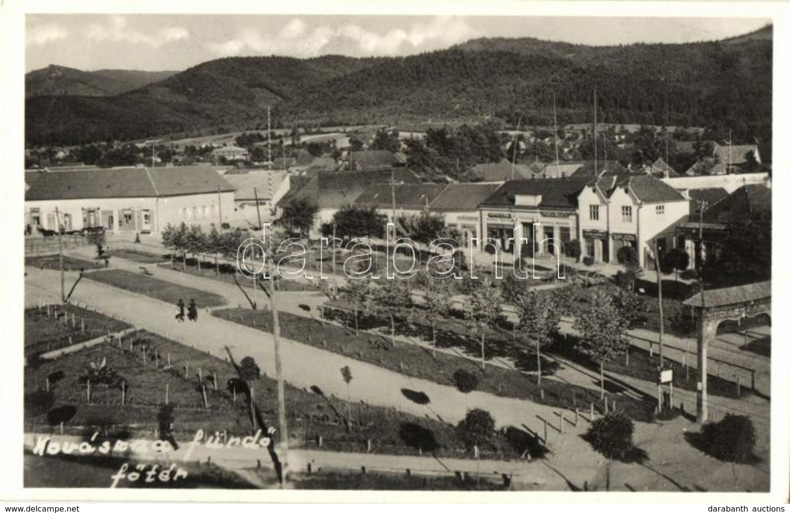 T2/T3 Kovásznafürdő, Fő Tér, Szabó Nyomda, Deák Károly, Imreh Béla és Bartha B. Emil üzlete, Gyógyszertár / Main Square, - Non Classés