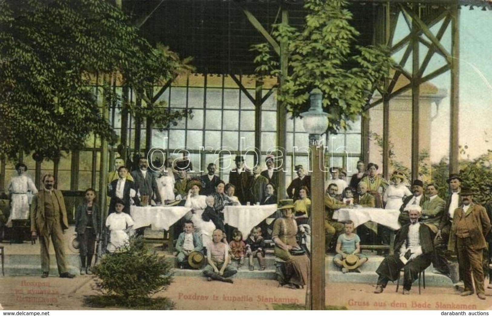 T2/T3 Zalánkemén, Szalánkemén, Bade Slankamen; étterem Kerthelyiség / Restaurant Garden (EK) - Non Classés