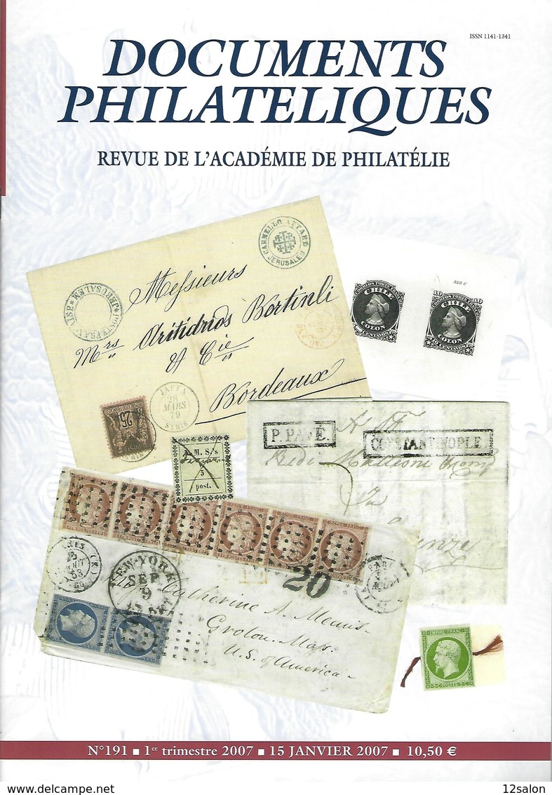 ACADEMIE DE PHILATELIE DOCUMENTS PHILATELIQUES  N° 191 + Sommaire - Autres & Non Classés