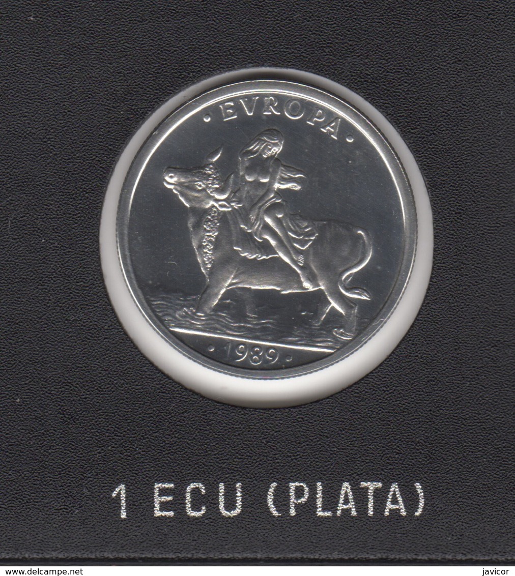 1989 1 ECU Plata Silver 6,72 Gr SC - Mint Sets & Proof Sets