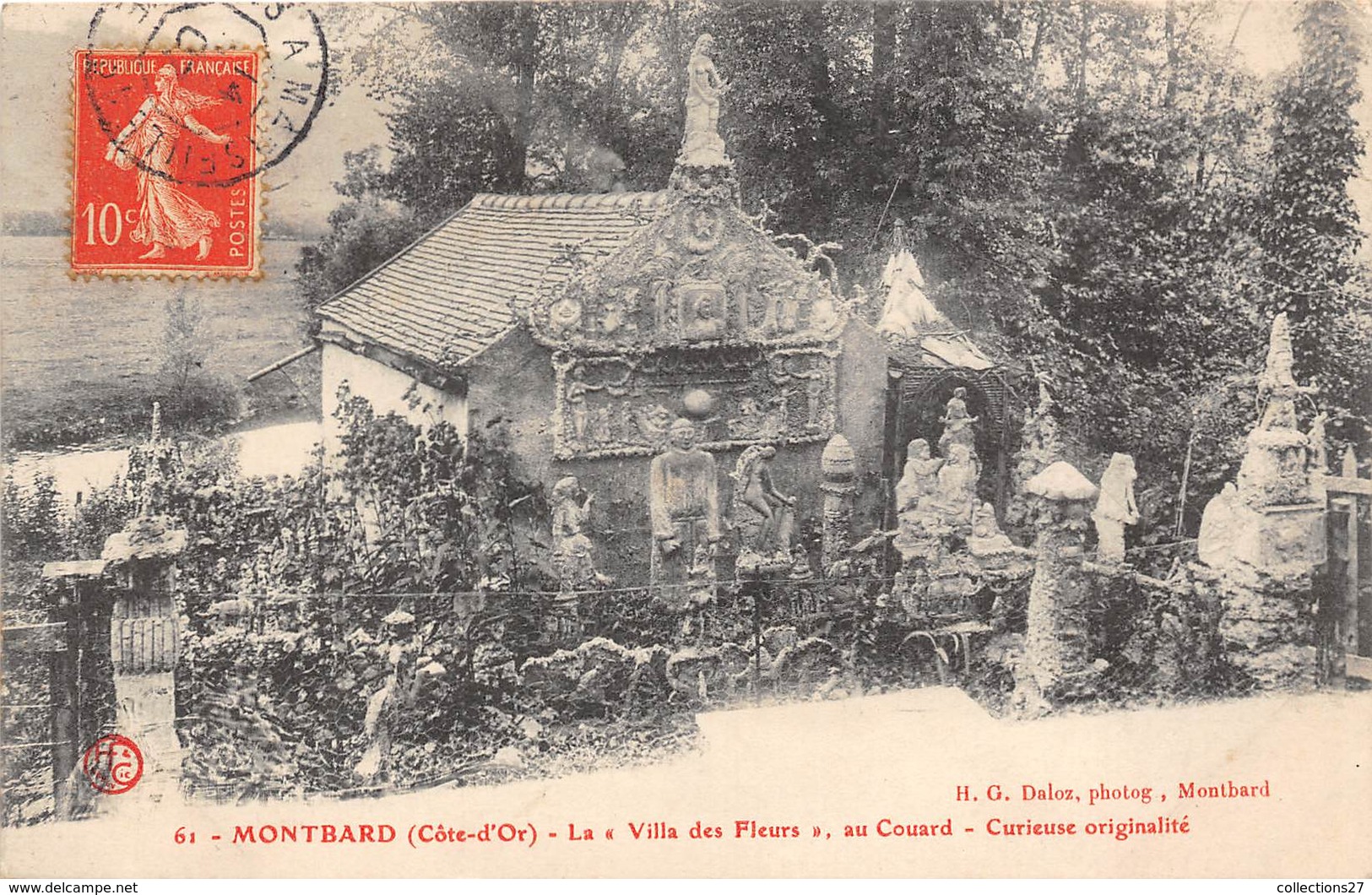 21-MONTBARD- " LA VILLA DES FLEURS " AU COUARD - CURIEUSE ORIGINALITE - Montbard