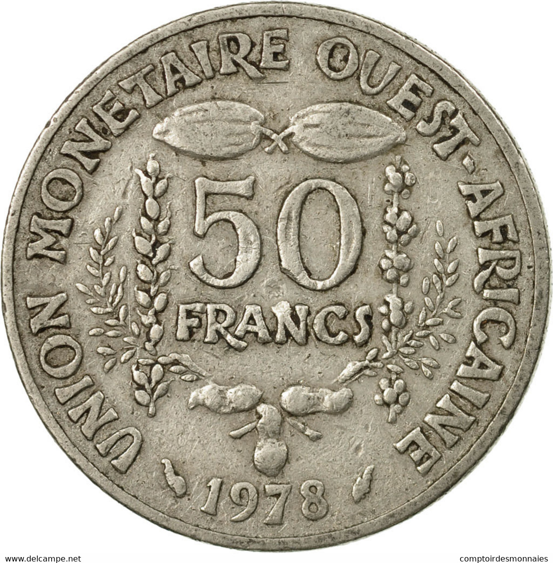 Monnaie, West African States, 50 Francs, 1978, Paris, TB+, Copper-nickel, KM:6 - Ivory Coast