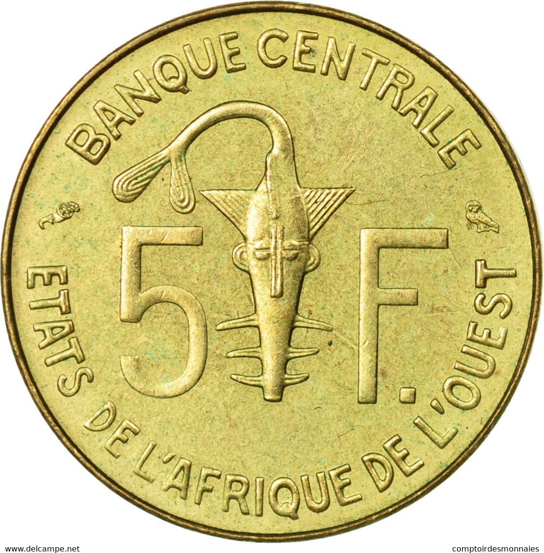 Monnaie, West African States, 5 Francs, 1974, Paris, TB+ - Ivory Coast