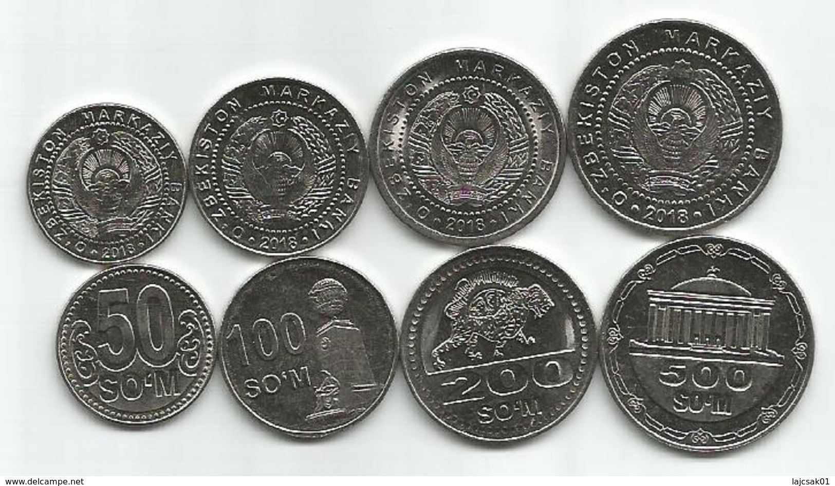 Uzbekistan Set On New 2018 Coins : 50,100,200 And 500 Som UNC - Usbekistan