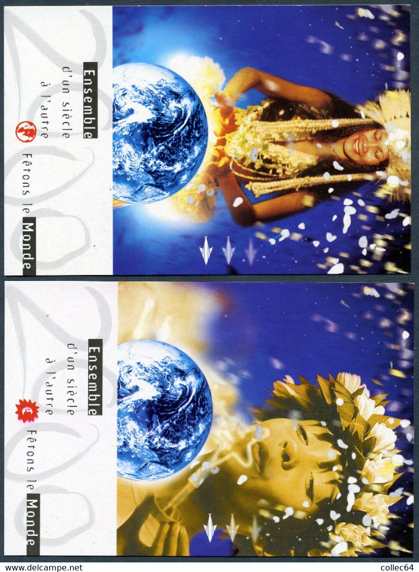 2 Cartes Postales De 1999 - Cachets Des Centres De Tri De Papeete Et Faaa - Prêt-à-poster