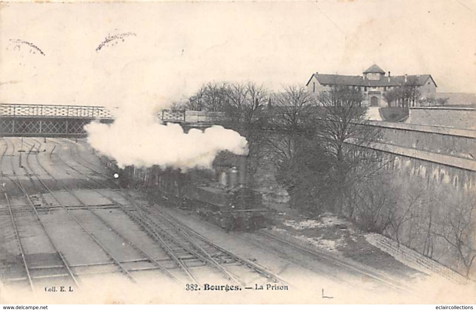 Bourges    18            La Prison .  Chemin De Fer. Train      (Voir Scan) - Bourges