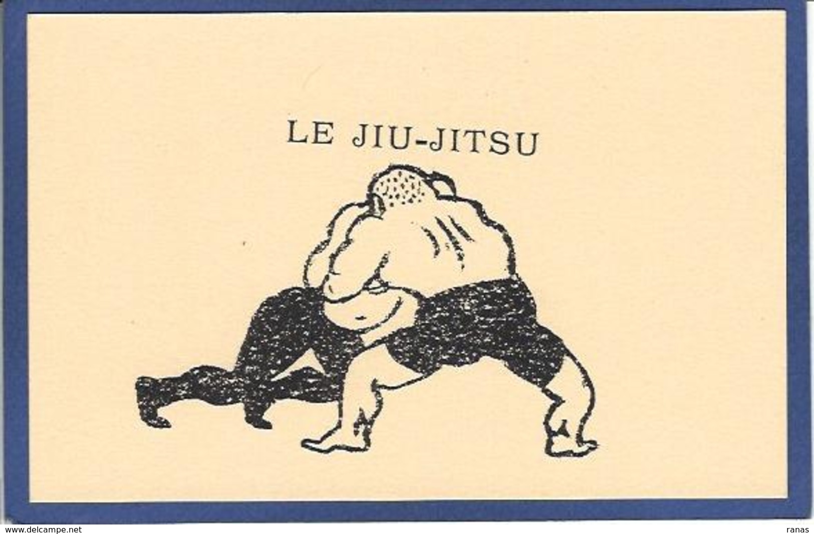 Image Cartonnée Jiu Jitsu Lutte Non Circulé Humour - Martiaux