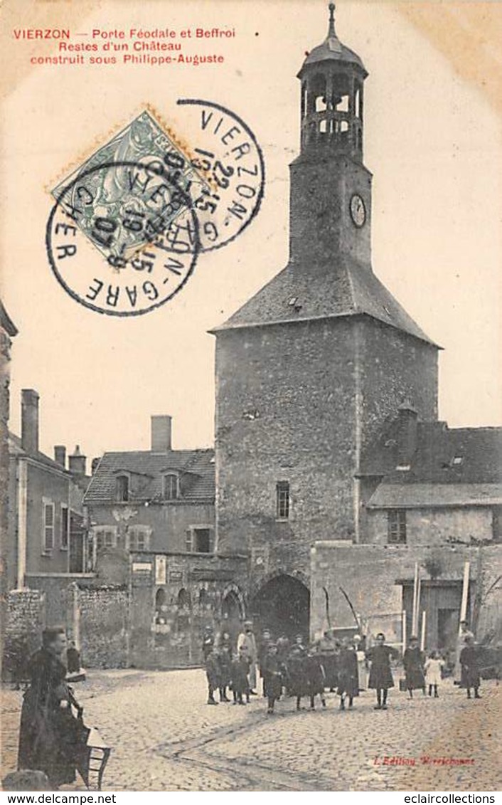 Vierzon    18       Lot de 18 cartes . Rues,Marché,Lavoirs.   (voir scan)