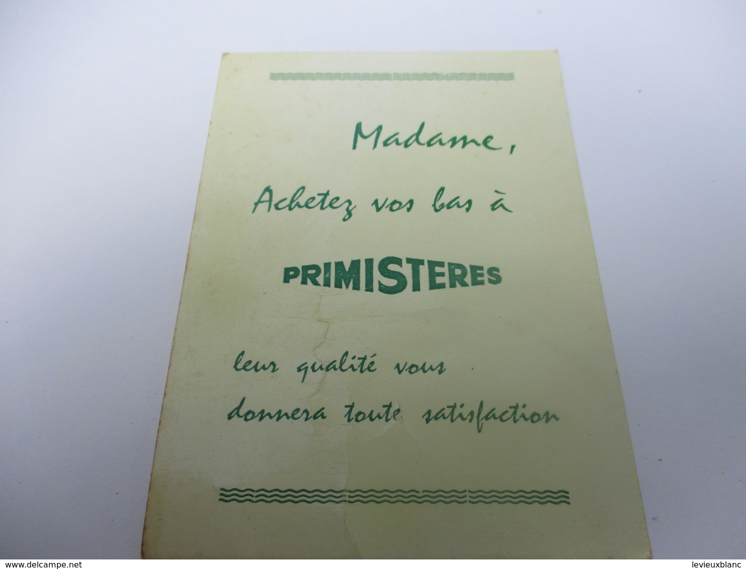 Calendrier De Poche à 1 Volet /PRIMISTERES/ Madame , Achetez Vos Bas à Primistéres/ 1969   CAL427 - Andere & Zonder Classificatie