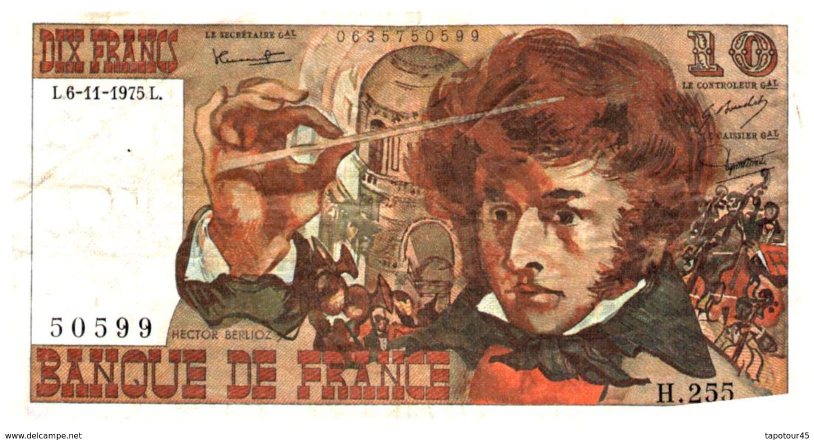 Billet  >  France > 10  Francs 1975 - 10 F 1972-1978 ''Berlioz''