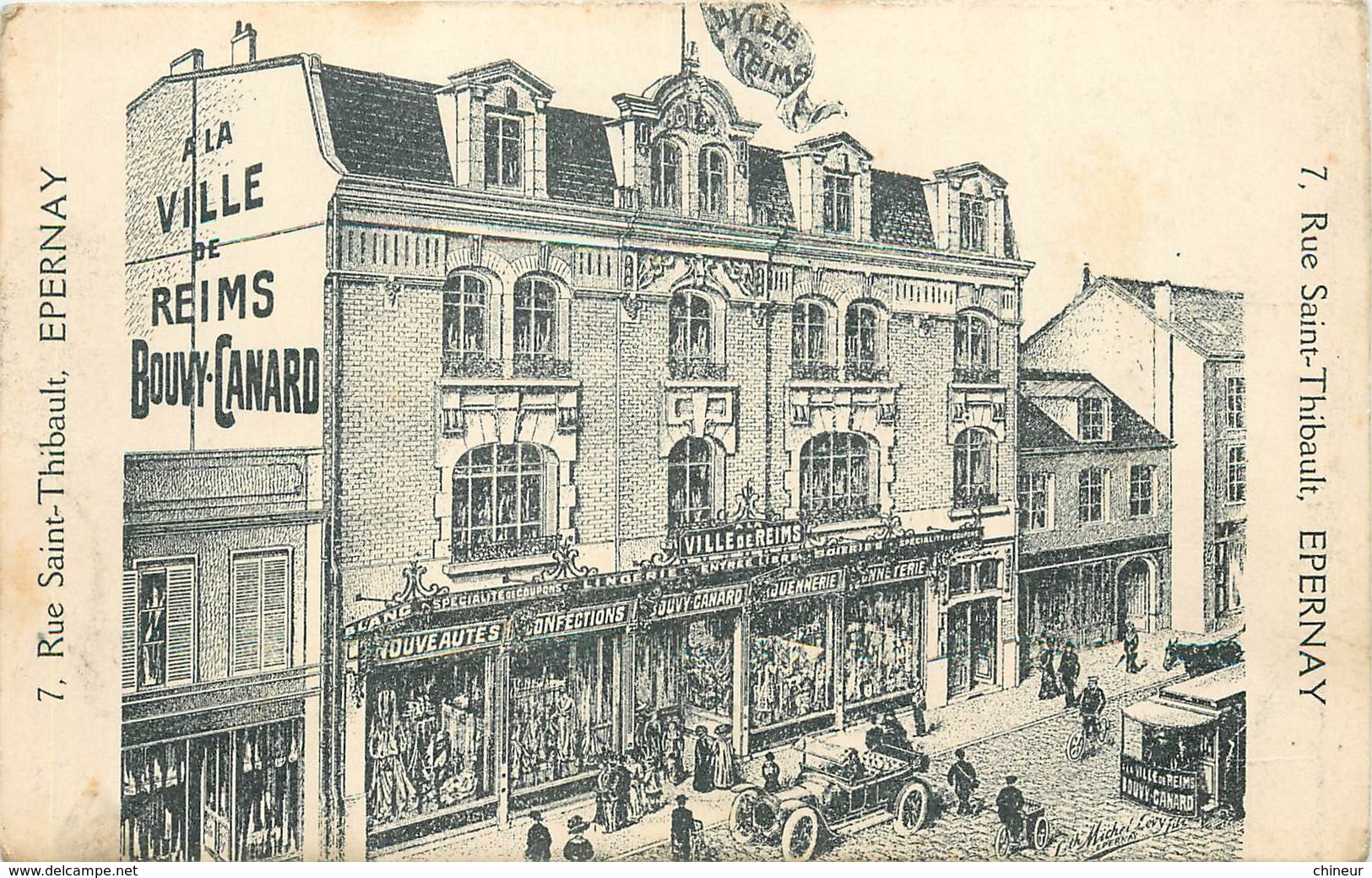 EPERNAY MAGASIN A LA VILLE DE REIMS BOUVY CANARD 7 RUE SAINT THIBAULT - Epernay