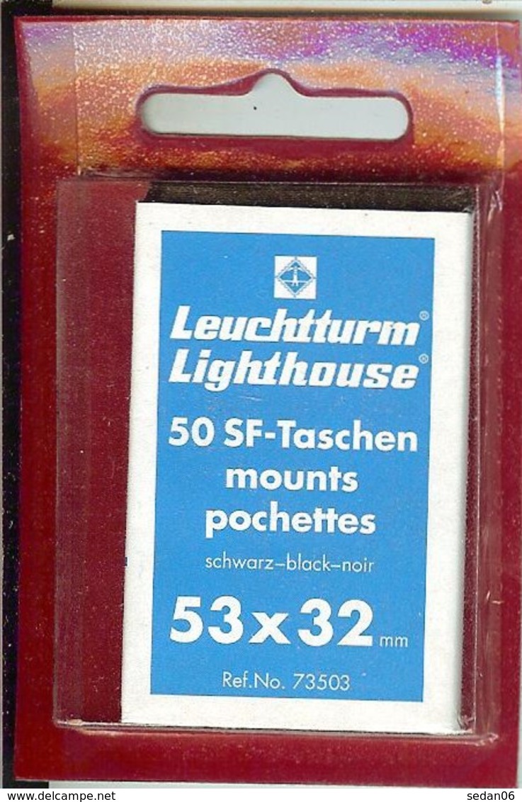 Leuchtturm - Pochettes 53x32 Fond Noir (réf. 73503) - Mounts