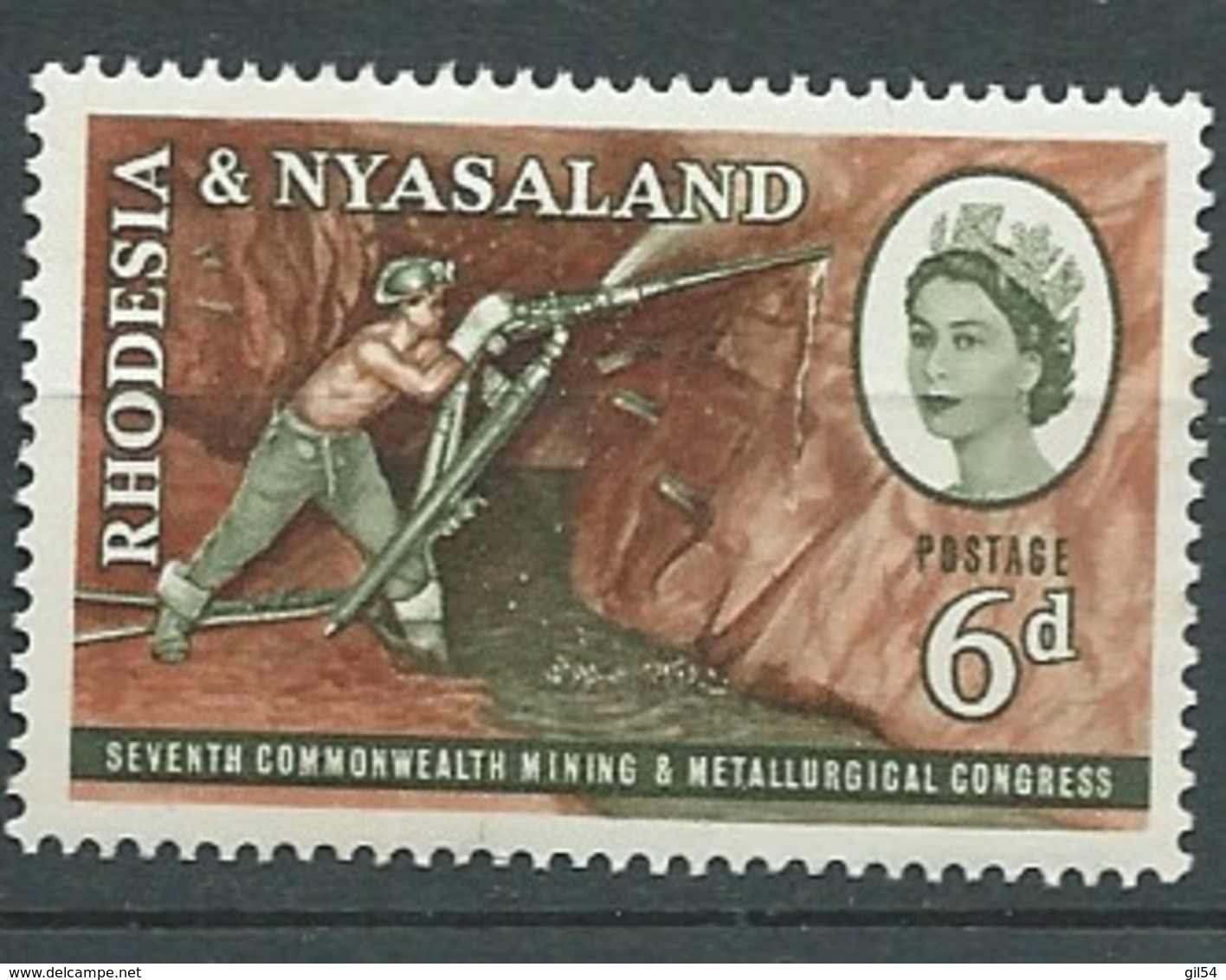 Nigeriarhodesie Nyasiland  - Yvert N° 39 **  - Ah 29124 - Rhodesia & Nyasaland (1954-1963)