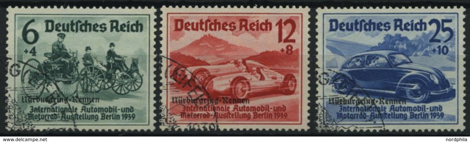 Dt. Reich 695-97 O, 1939, Nürburgring-Rennen, Prachtsatz, Mi. 100.- - Other & Unclassified