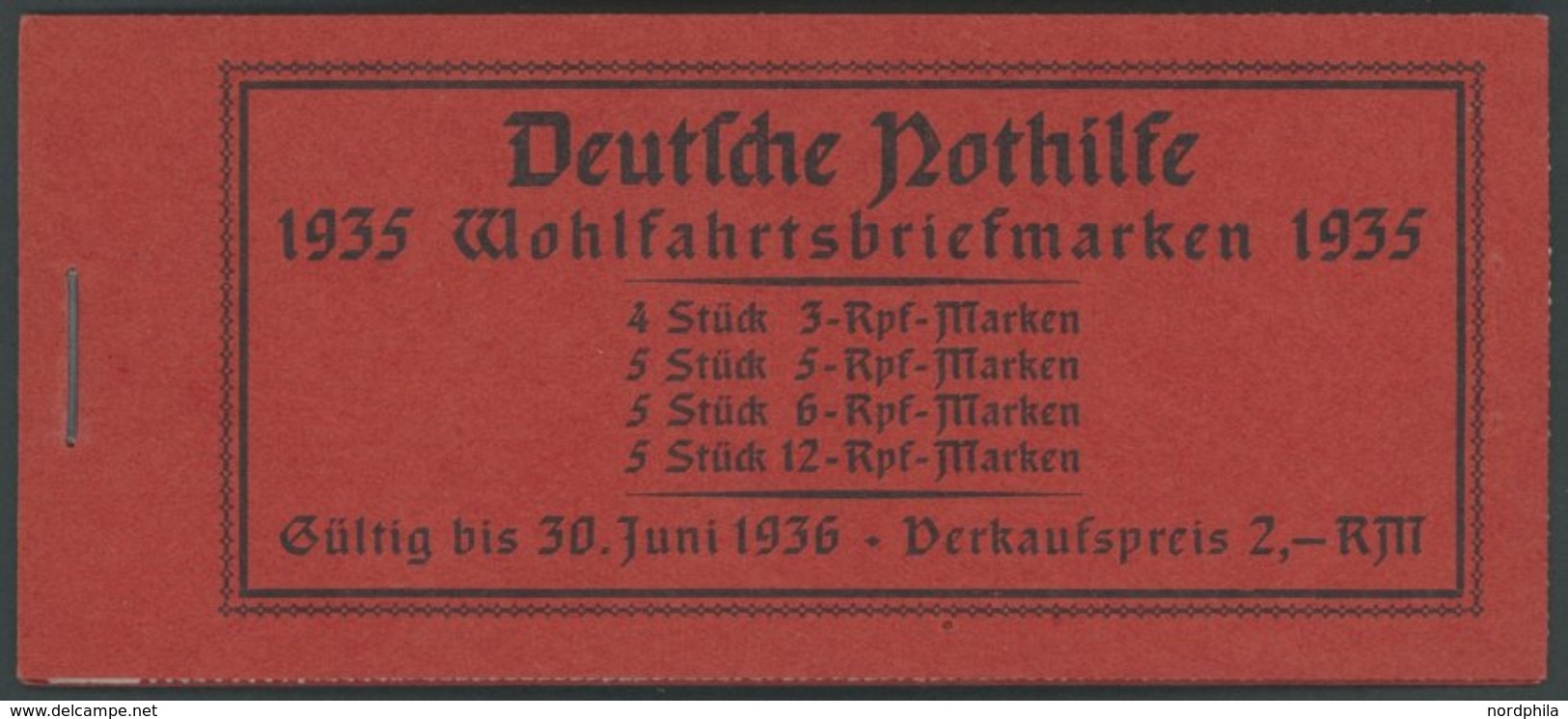 ZUSAMMENDRUCKE MH 41.2.6 **, 1935, Markenheftchen Trachten, Passerkreuz/-strich Unten, Pracht, Mi. 300.- - Se-Tenant