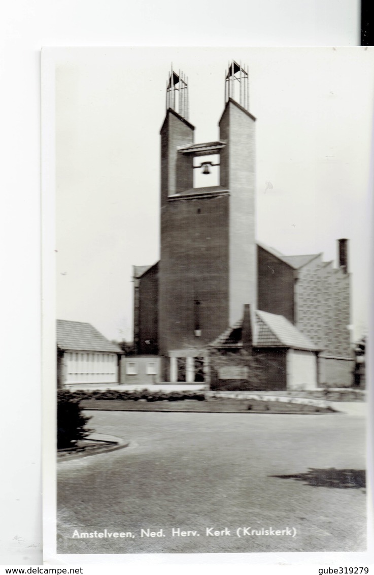 NETHERLANDS  -. VINTAGE POSTCARD - AMSTELVEEN - KRUISKERK  (VIEW 2)- SHINING - NEW -BOEKHANDEL A. GILLE  AMSTELVEEN POS - Amstelveen