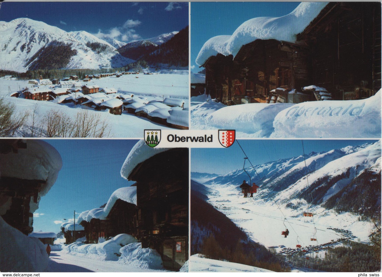 Oberwald - Stadel, Dorfstrasse, Goms Im Winter En Hiver - Goms